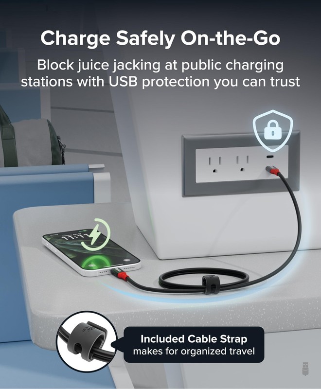 Plugable USB-C Charging Cable 240W With Data Blocking 1 Meter gallery