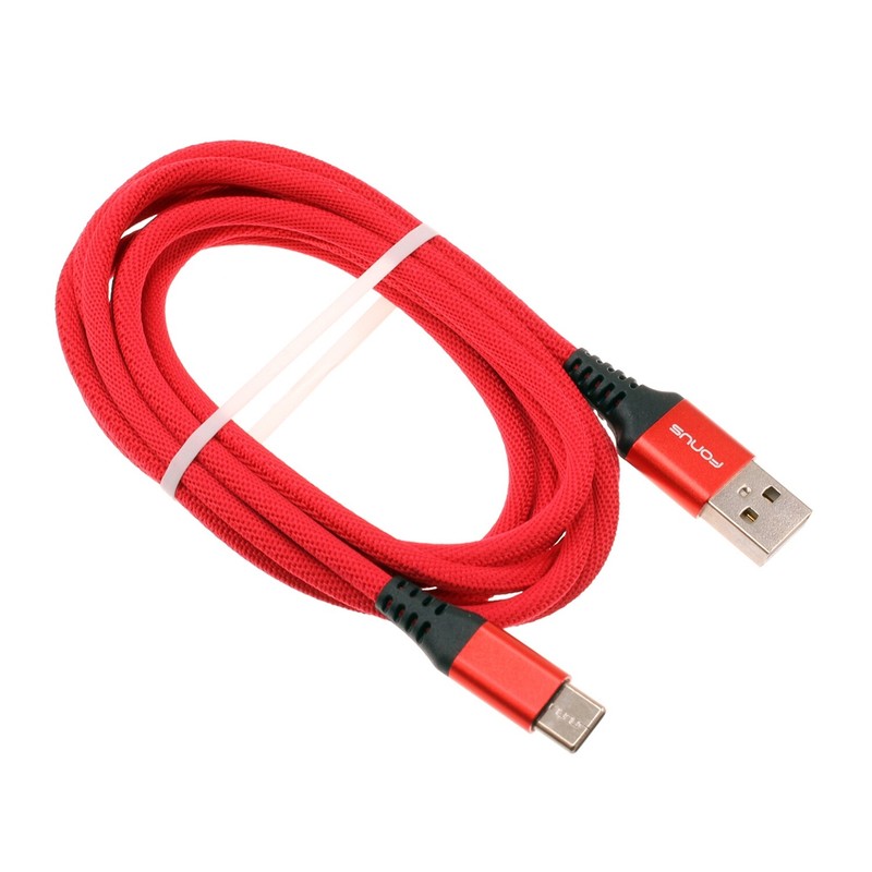 Type-C Red 6ft USB-C Cable Charger Cord Power Wire Long Braided Fast for Tablets