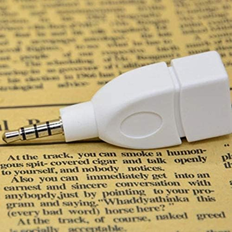 Vizgiz 2 Pack Car Stereo AUX to USB Adapter 3.5Mm Male to USB Female Audio Adapt gallery