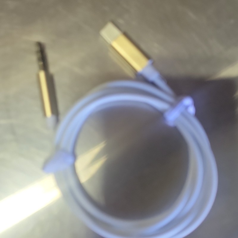 USB-C to 3.5mm Audio Adapter Cable 3.3 ft White Flexible Plastic Universal gallery