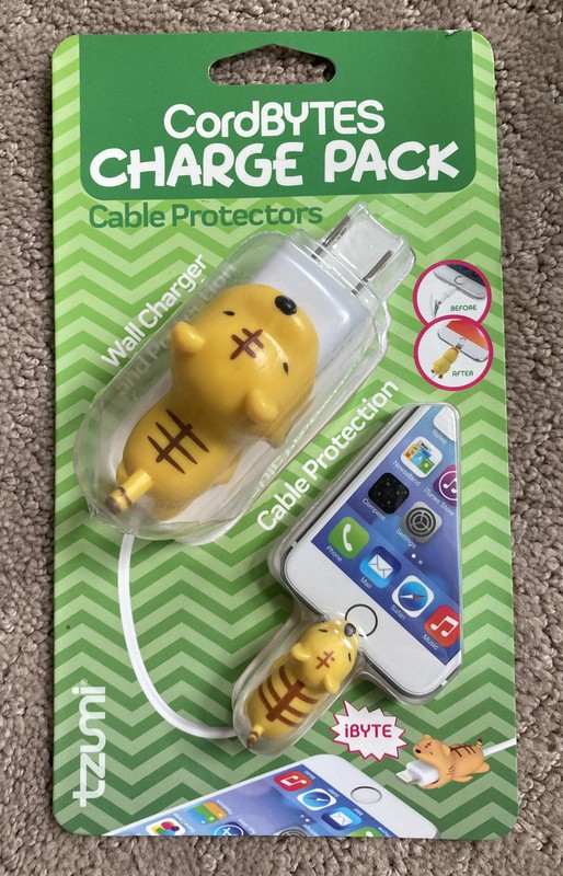 Tzumi – Bytes Charge Pack Connector Plug Protector With Wall Charger Tiger 2 Pc