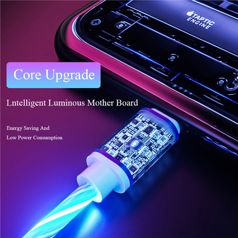 for iPhone TypeC Micro USB-C 3 in 1 LED Illuminated Mobile Phone Chargeing Cable gallery