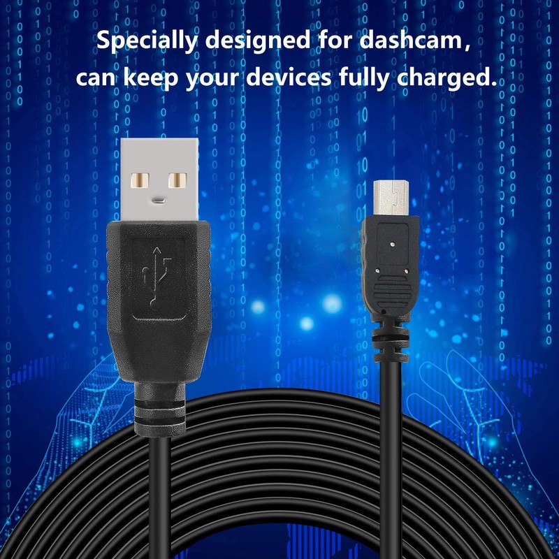 Mini USB Power Cable USB 2.0 A-to Mini-B Car Vehicle Power Suppy Adapter Cord... gallery