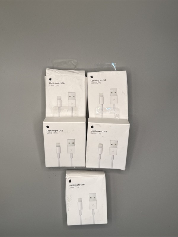 Genuine Sealed Apple Lightning to USB Cable (2 m) 5 Packs MD819AM/A - A8