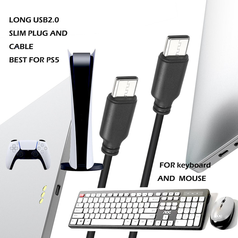 Slim USB C to USB C Cable 50FT, Long USB2.0 Cable USB C to Type C Fast Charging gallery