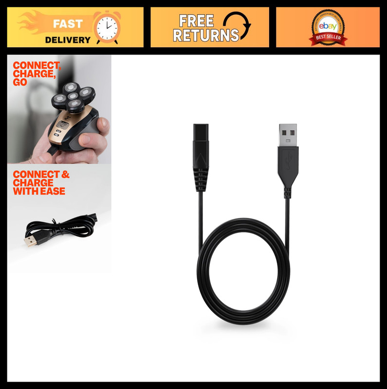 Durable USB Charging Cable for Optimal Shaving Performance – FlexSeries Replacem