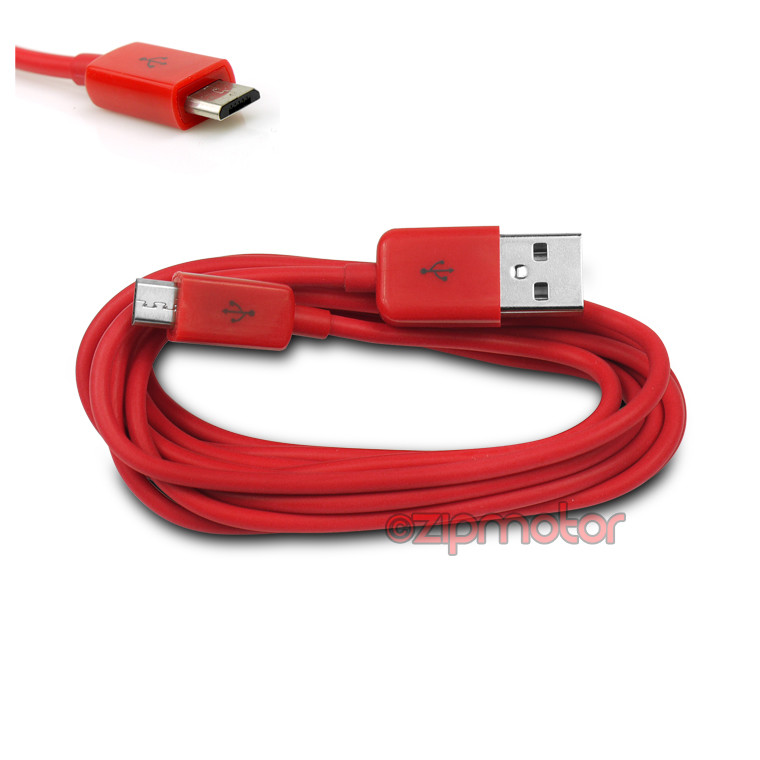 50X 10FT MICRO USB DATA POWER CHARGER CABLE RED DROID HTC ONE MOTO X NEXUS 7