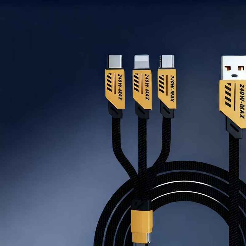 1PC NEW 240W Dual-Port to Triple-Port Universal Charging Cable, gallery