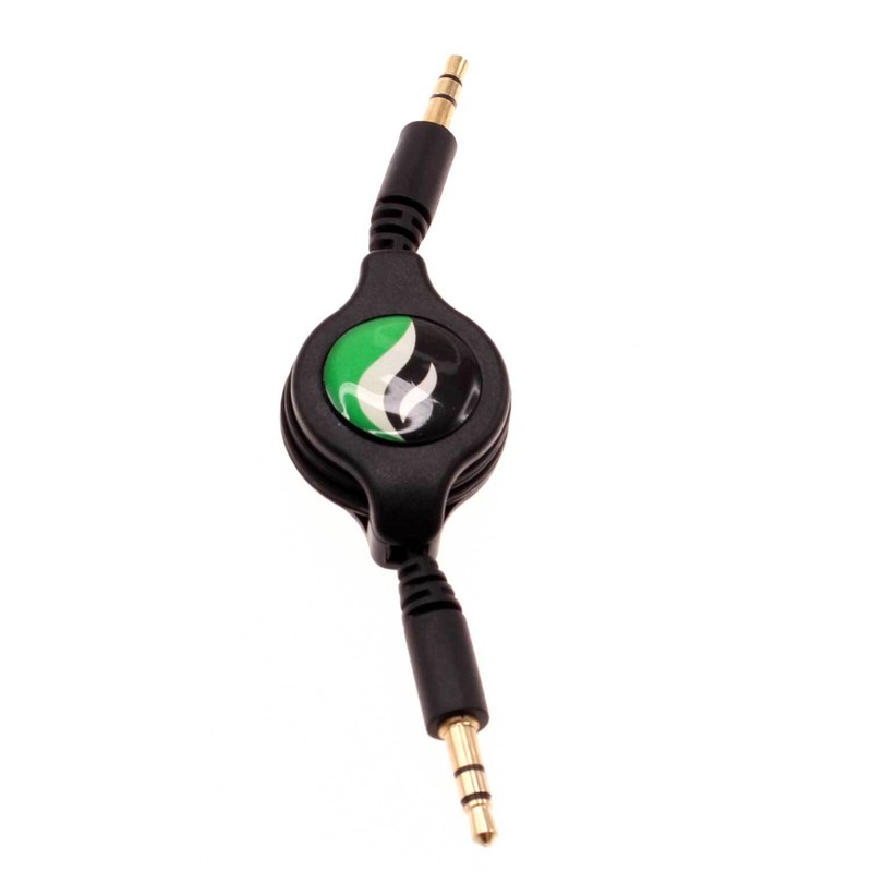 Aux Cable Retractable 3.5mm Adapter Car Stereo Aux-in Audio for Cell Phones