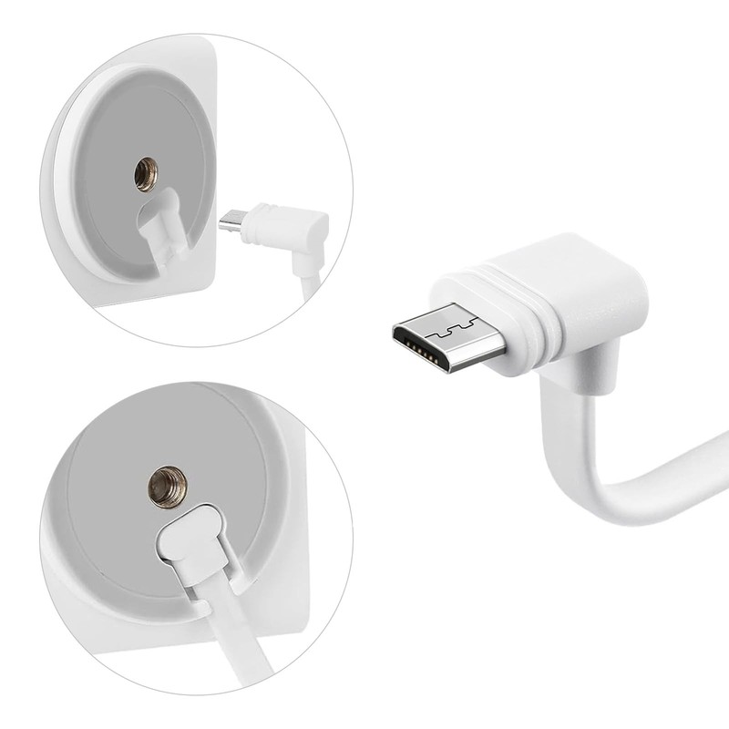 3-Pack Extension Cable for WYZE Cam Pan V3 Camera, 90 Degree Micro USB Adapte... gallery