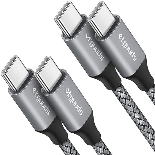 USB C to USB C Cable 3ft, 2-Pack, 60W USBC to USBC Cord, Type C to C Charger Cab