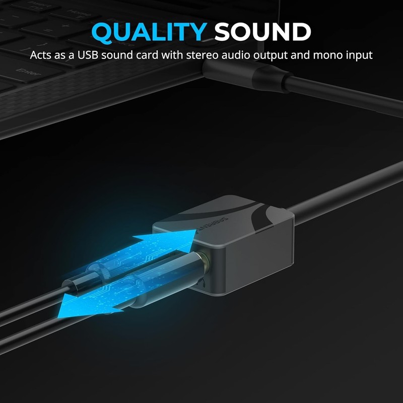 Portable USB Type-C Audio Adapter with Dual 3.5mm Jacks - Ultimate Sound Upgrade gallery