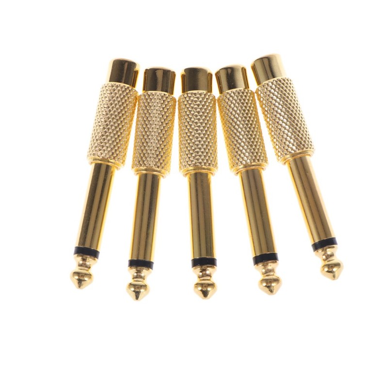 5 Pcs Stereo Headphone Adapter Gold Plated Female Audio Connector for