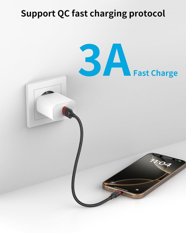 1.5 FT USB C Cable, Short USB to USB C Cord [18 inch, 3 Pack] Braided USB Typ... gallery