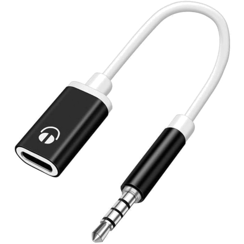 USB C to 3.5mm Audio Adapter Noise Cancelling Headphone Jack Converter for De...