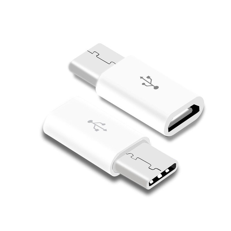 2PC Micro USB Female to Type C Male Adapter Converter Micro-B to USB-CConnector gallery