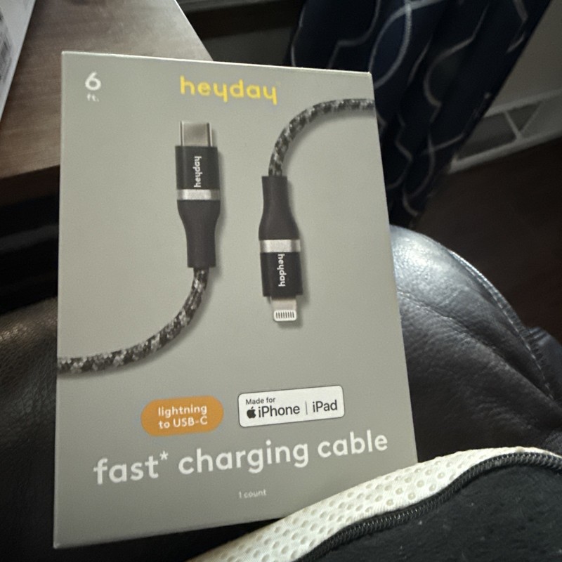 NIB Heyday Fast Charging Cable To USB-C IPhone 6ft Cord