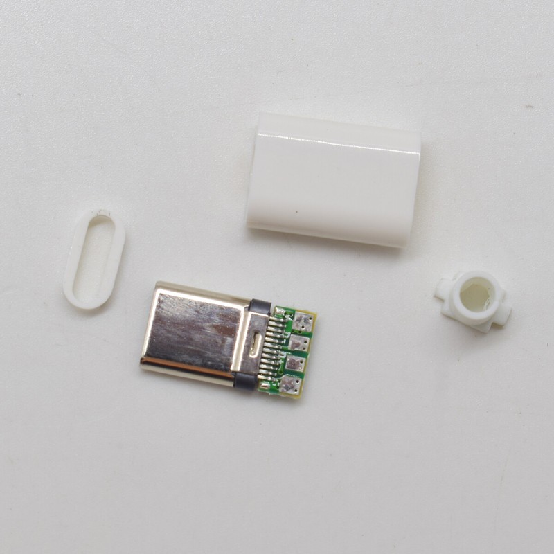 1set White USB 3.1 Type C USB C Male Plug DIY Connector Solder Housing Cover gallery