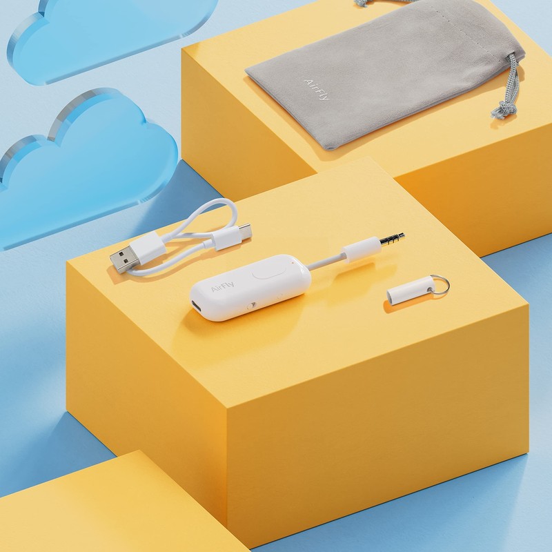 AirFly Pro Wireless Audio Adapter for AirPods Headphones with 25 Hour Battery gallery