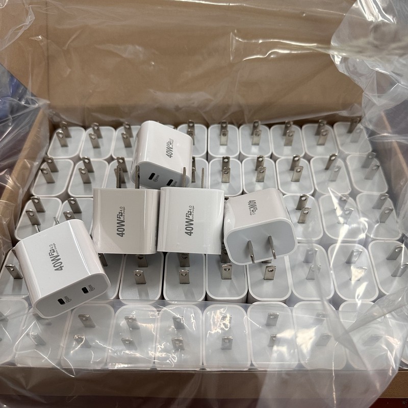 40W DUAL USB-C PD Fast Charging Wall Charger USB C Power Block Type-C Brick Lot gallery