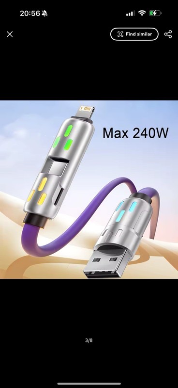 4-in-1 USB C Cable 240W 4FT for Apple Cable Fast Charging 480Mbps Data Sync gallery