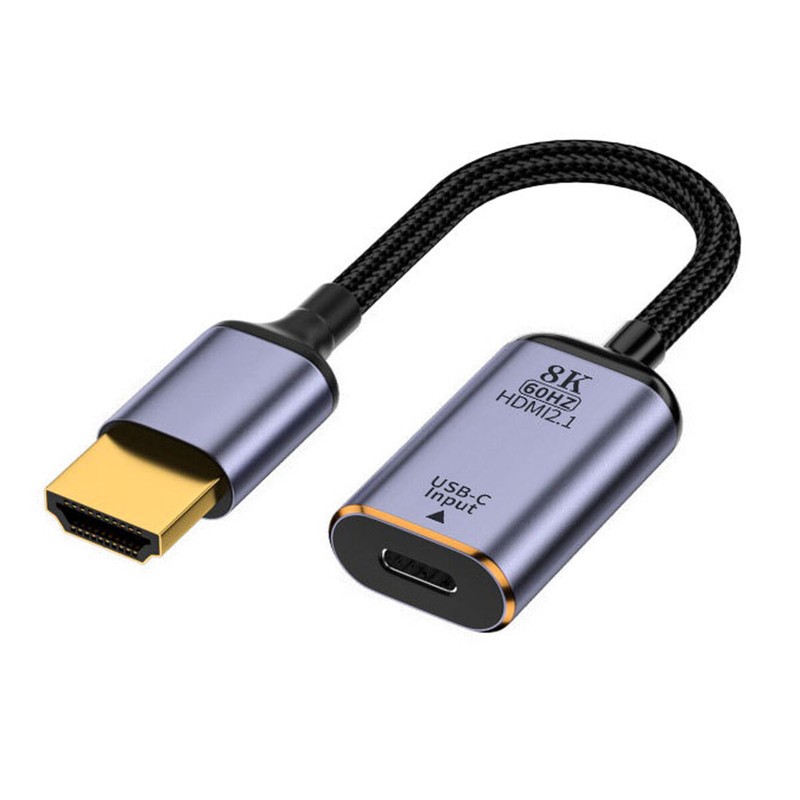 NFHK USB-C Type C Female Source to HDMI Sink HDTV Cable 8K@60hz 4K@120hz Female