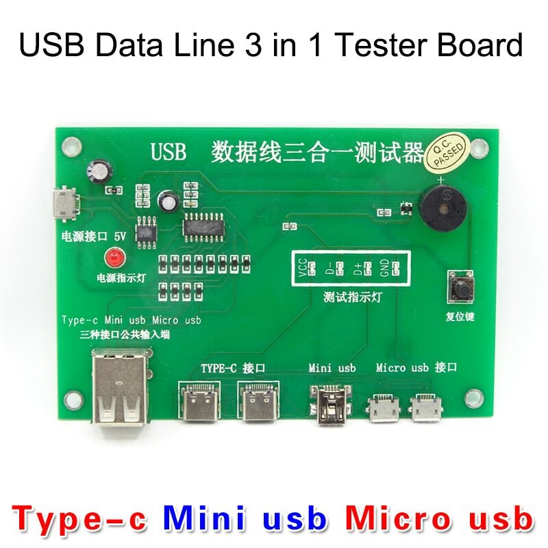 USB Cable Triad Tester Charging Cable Test Card Tpye-C USB PCB Board Data Wire