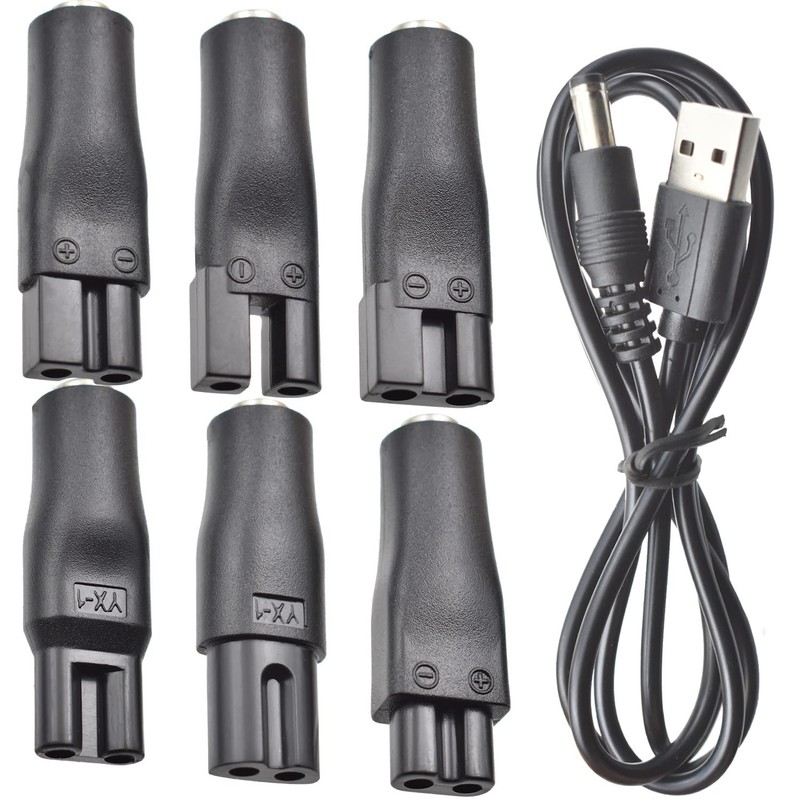 Versatile 5V USB Adapter - 7 PCS for Electric Shavers and Beauty Instruments gallery
