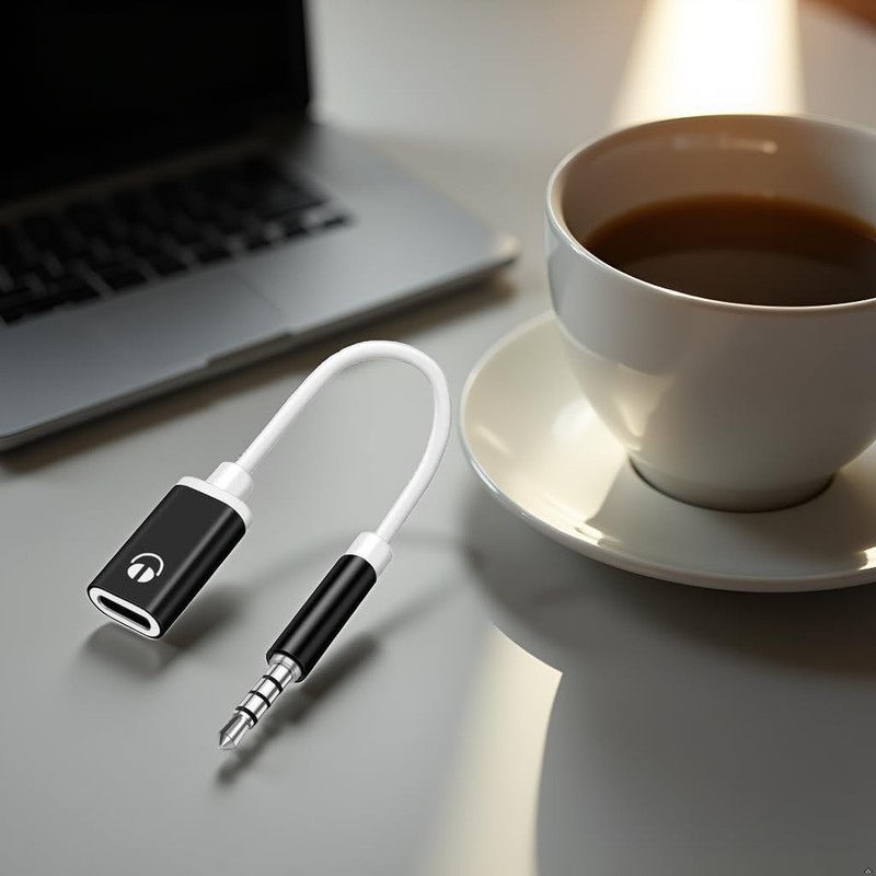 USB C to 3.5mm Audio Adapter Noise Cancelling Headphone Jack Converter for De... gallery