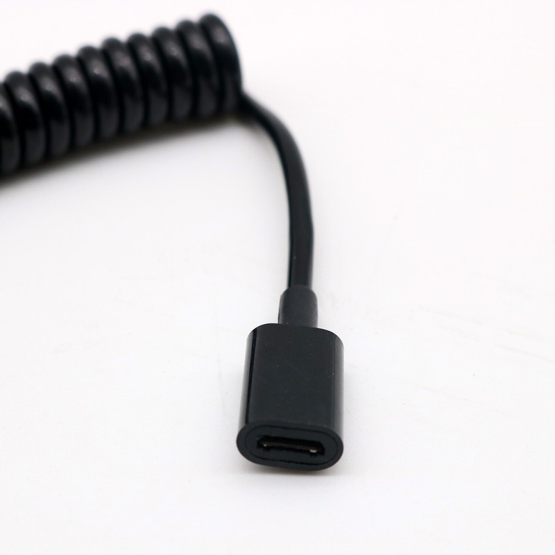 1x Micro USB 5 Pin Male to Female Extension Spiral Coiled Data Charging Cable 3m gallery