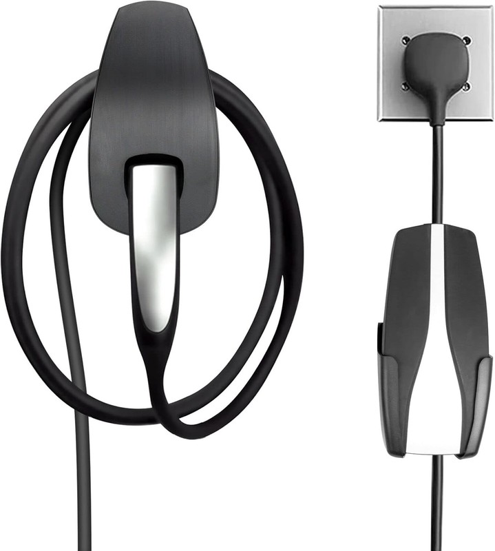 Charging Cable Organizer for Tesla, Wall Mount Connector Holder, Charger Cable H