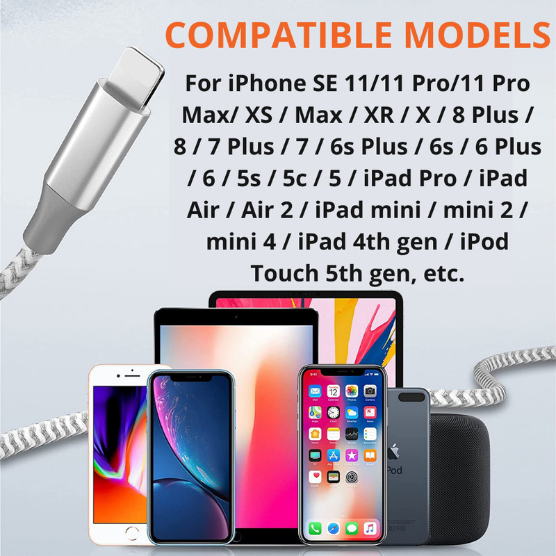 20W PD Fast Charging Cable For iPhone 14 13 12 11 Pro Max XR Type C Charger Cord gallery