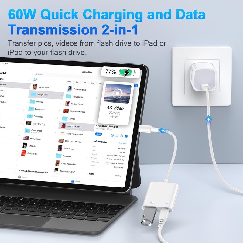 Apple iPhone 17 16 Pro Max USB C To USB OTG Cable Charger Adapter Converter gallery