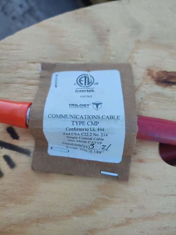 Trilogy Aircell 1/2” Plenum fire Cable W/Metal Raceway, Red, 150 Ft,AP6012J50-RD gallery
