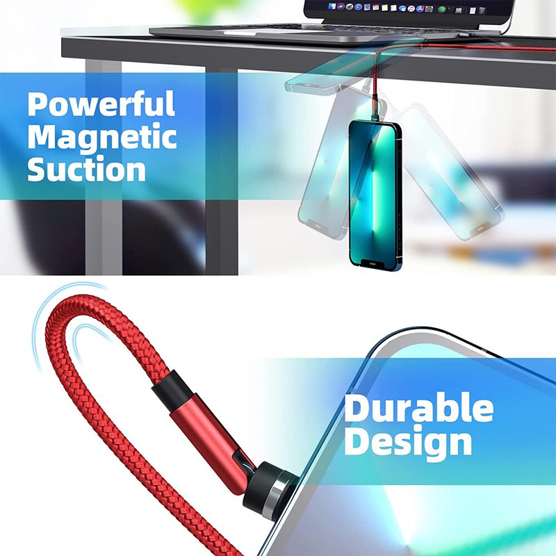 Magnetic 3A Fast Charging & Data Transfer USB Cable for Micro Type-C iOS Devices gallery