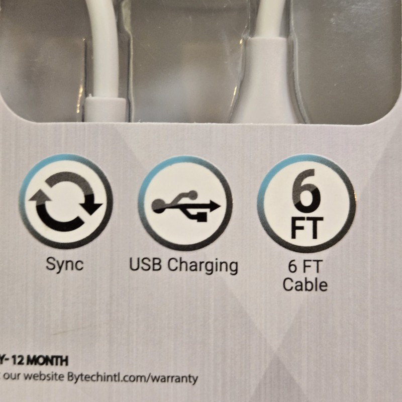 Case Logic Premium USB-A to Type-C Charge Sync Cable 6ft White New gallery