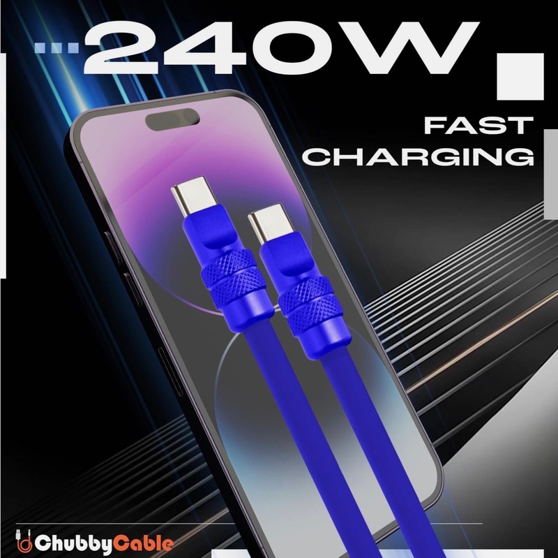 240W USB-C FAST CHARGING CABLE 6FT TYPE-C PD CORD IPHONE 15 SAMSUNG LAPTOP NYLON gallery