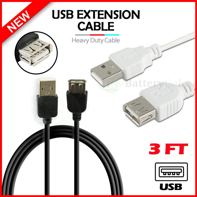Lot 1-100 USB 3FT Extension Cable Cord for Samsung Galaxy S21 / S21+ / S21 Ultra