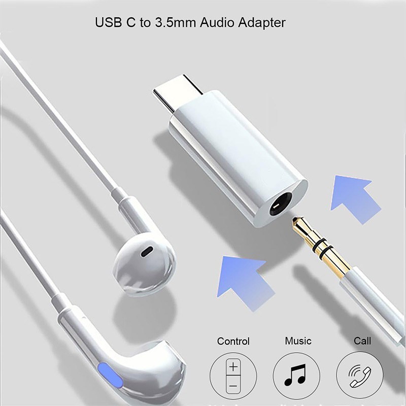USB C to 3.5mm Aux Adapter Type C Headphone Audio Jack Dongle Cord Universal gallery