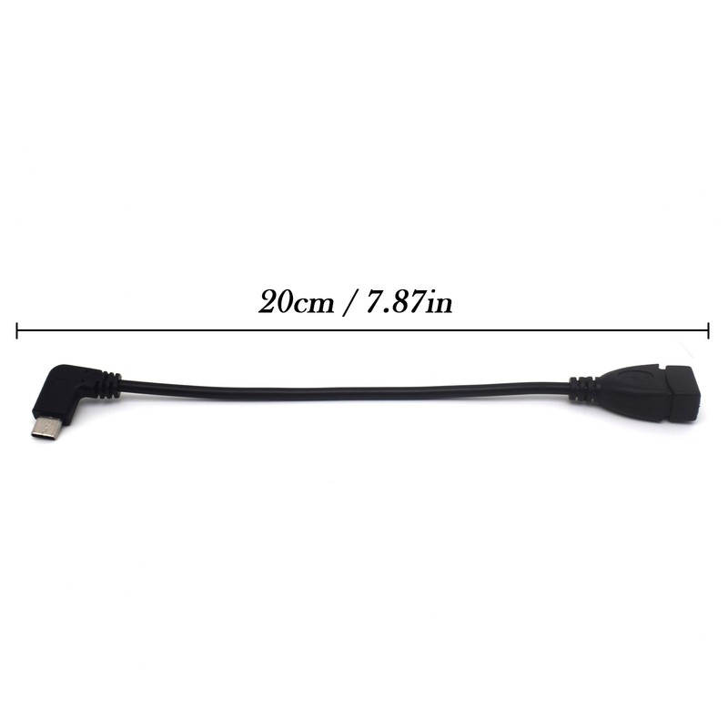 6pcs USB 3.1 Type C Male 90°Right Angled to USB 2.0 A Female OTG Adapter Cable gallery