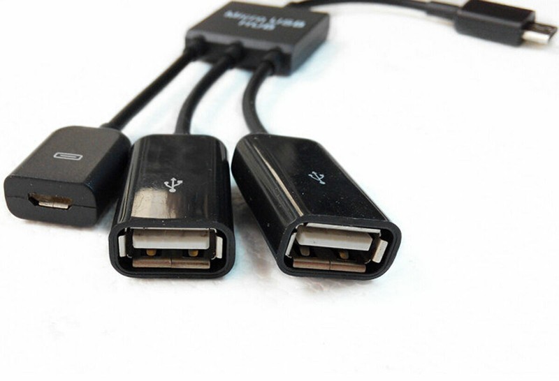 3 in1 Male to Female Micro USB 2.0 Power Charging Host OTG Hub Cable Adapter US gallery