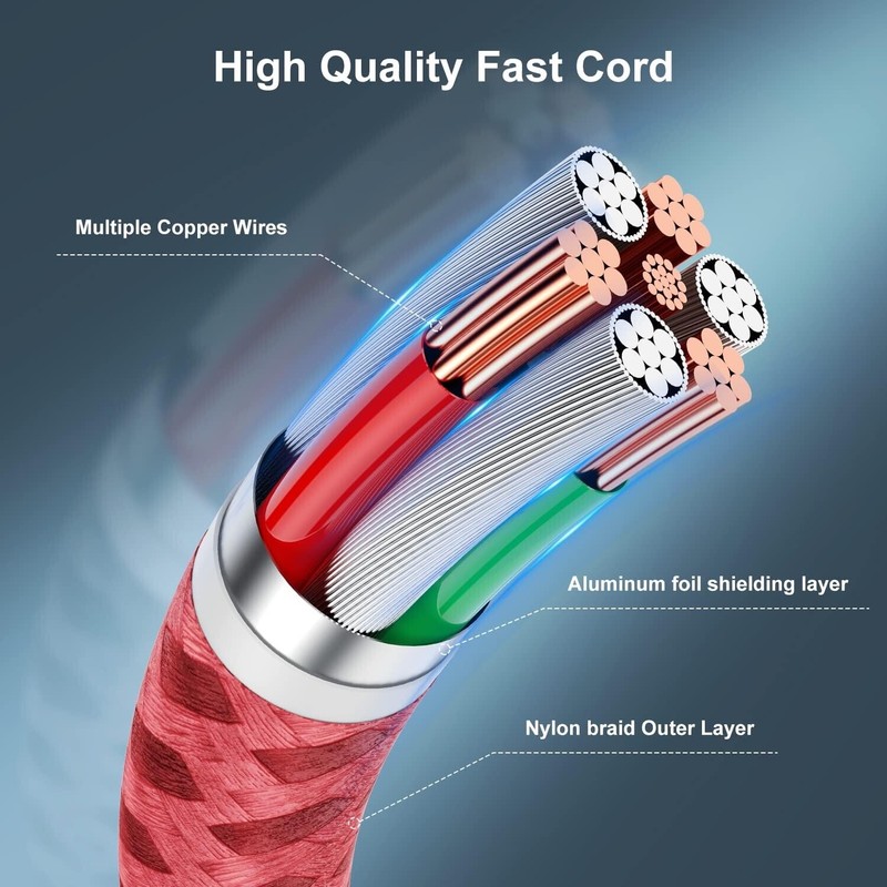 3 Pack 6ft Fast Charger Cable Heavy Duty For iPhone ipad ipodXR 8 7Charging Cord gallery