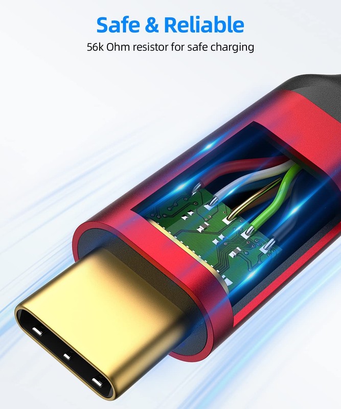 1.5ft 10Gbps Android Auto USB C Cable 3A 3.1 Gen 2 Type C Fast Charging Cord gallery