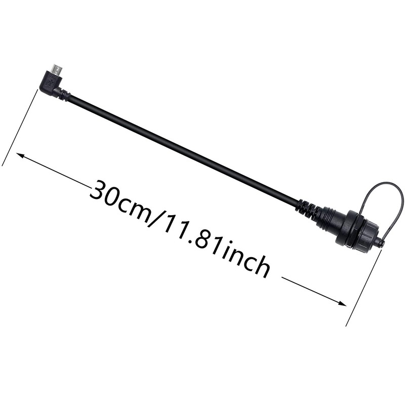 Left Angle Micro USB Mount Extension Dash Flush Dashboard Cable Car Motorcycle gallery