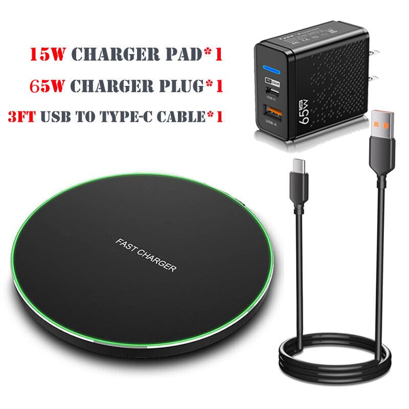 Fast Wireless Charger Charging Pad For iPhone 17 16e 16 15 14 13 12 Pro Max