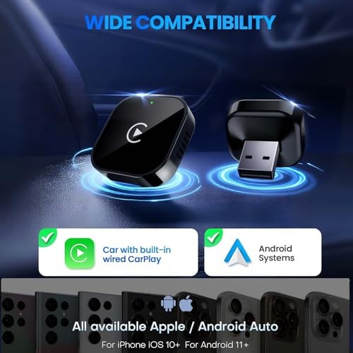YIZRO WIRELESS CARPLAY ADAPTER IPHONE ＆ANDROID SMALL SIZE - BLACK