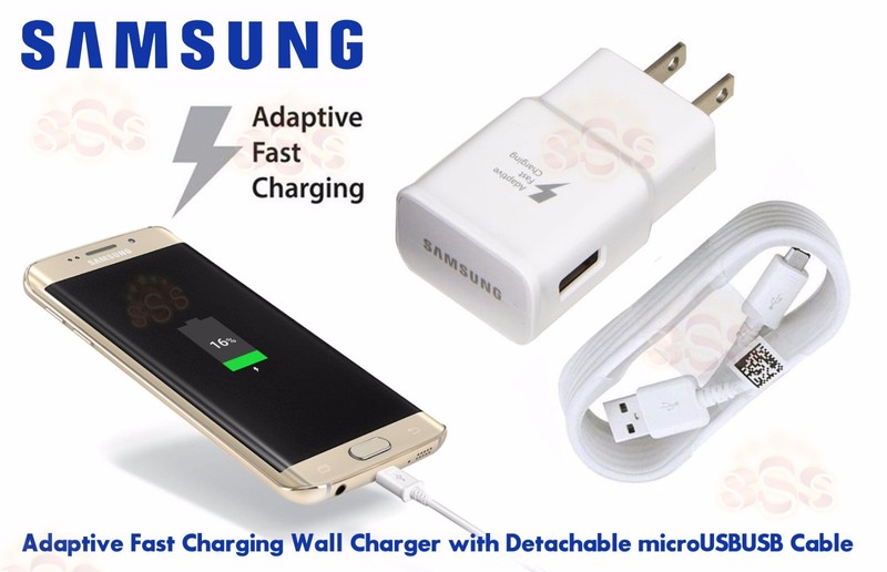 New OEM Samsung Adaptive Fast Charger & Cable for Samsung Galaxy S7 S6 NOTE 5 4
