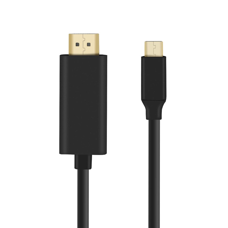 USB Type C Cable for HDMI Male Resolution 4K UHD 2m Black