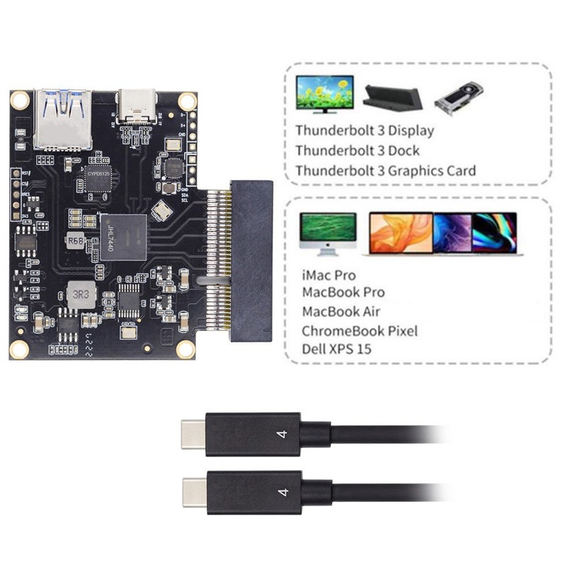 Chenyang USB4 40Gbps Type-C to PCI-E SSD 4x Graphics Card Converter Cable USB4.0