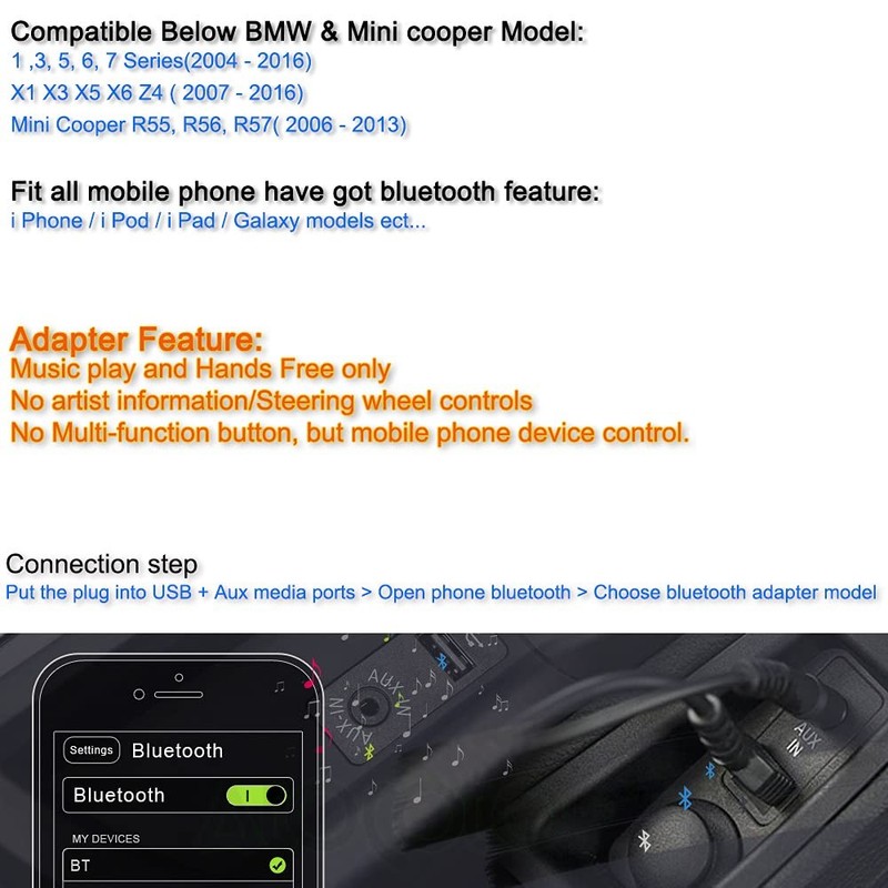 Music Adapter Compatible with Car Apple Android Phone Music AMI Interface Cab... gallery